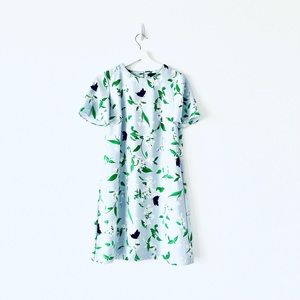 Ann Taylor - Floral Flutter Sleeve T-Shirt Dress